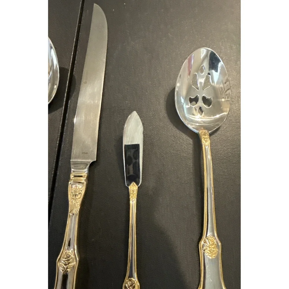 Royal Albert Old Country Rose 6‎ Piece 18/10  Stainless Steel Hostess Set